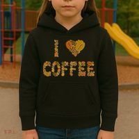 I Love Coffee Kids Hoodie thumb 3