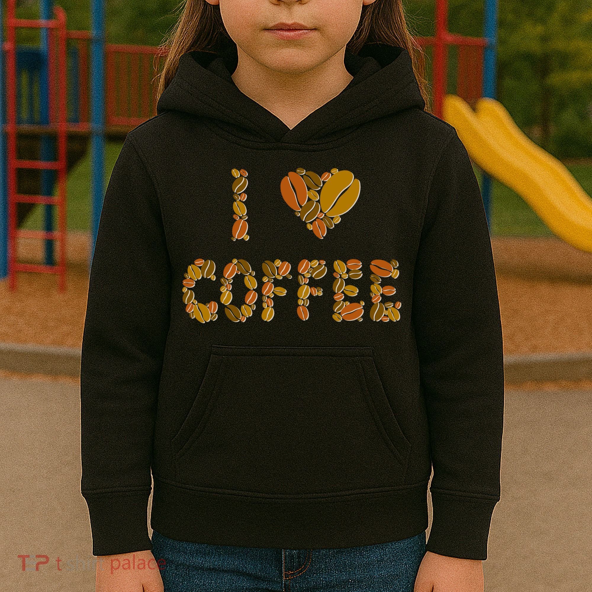 I Love Coffee Kids Hoodie