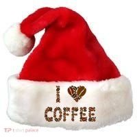 I Love Coffee Santa Hat thumb 0