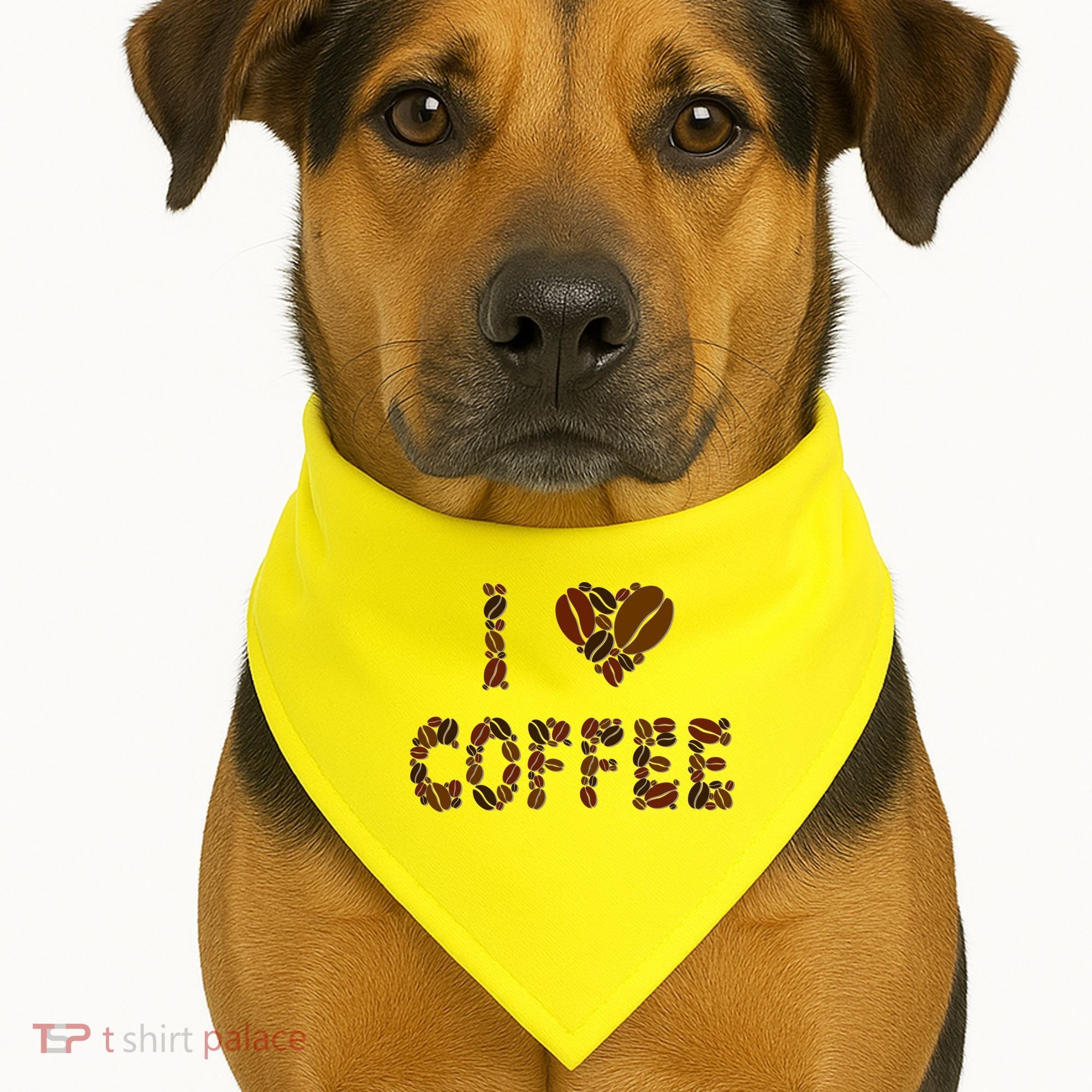 I Love Coffee USA-Made Doggie Bandana