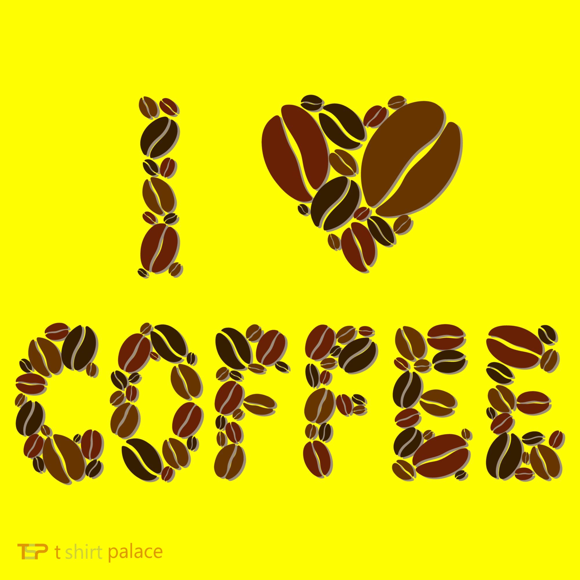 I Love Coffee Button