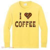 I Love Coffee Kids Long Sleeve Shirt thumb 0