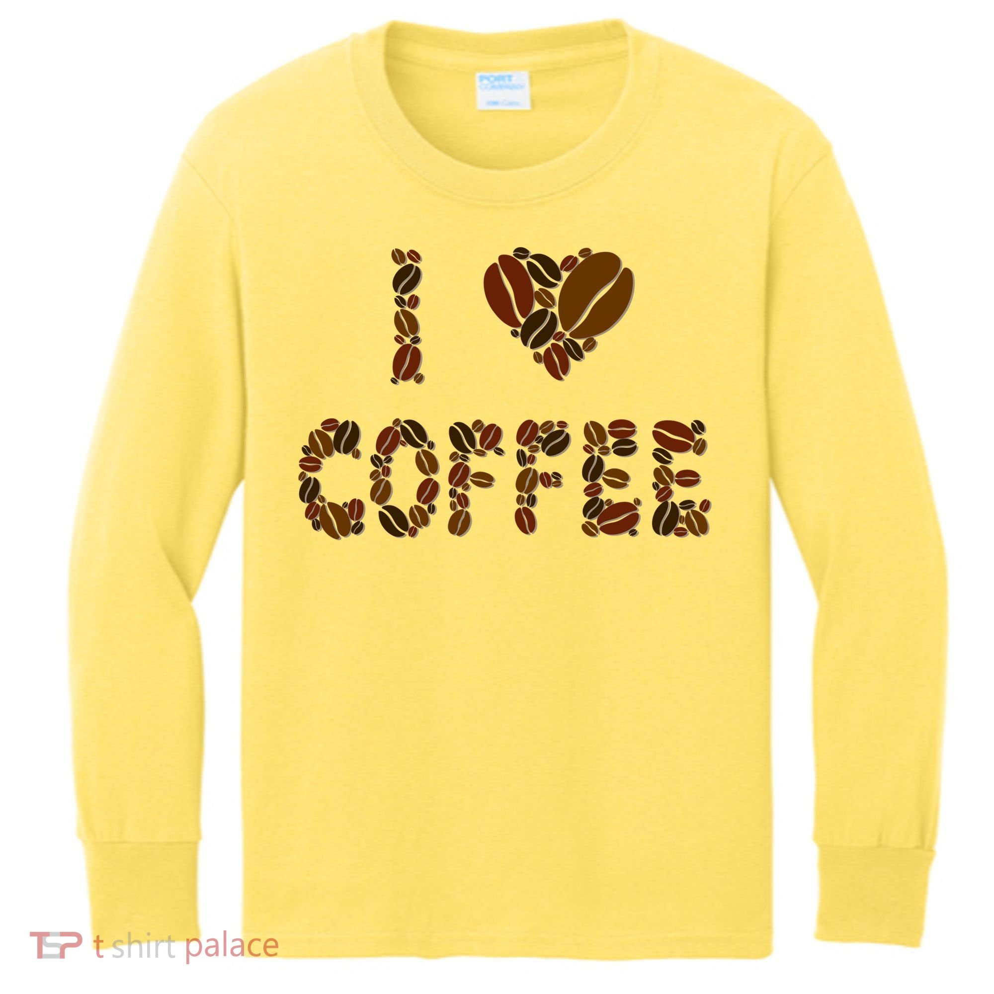I Love Coffee Kids Long Sleeve Shirt