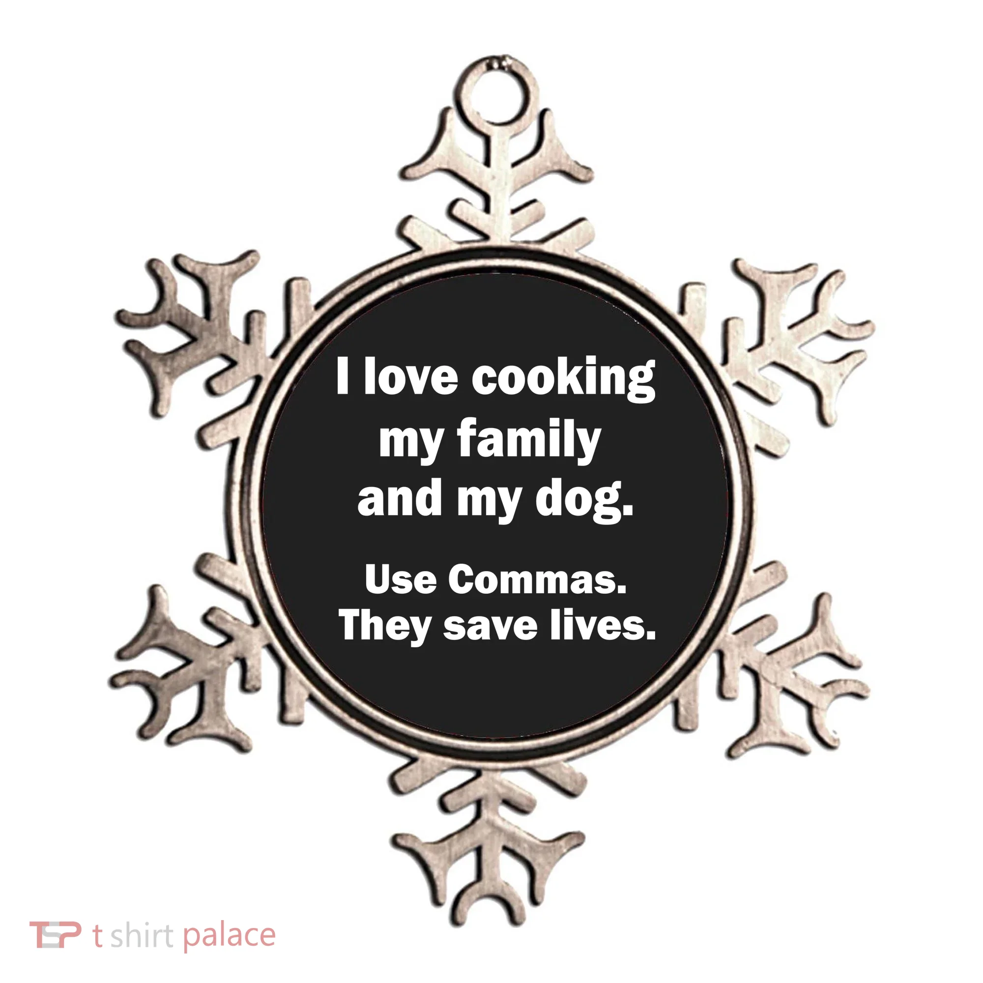 I Love Cooking My Family Commas Save Lives Ornament