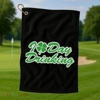 I Love Day Drinking Golf Towel thumb 1