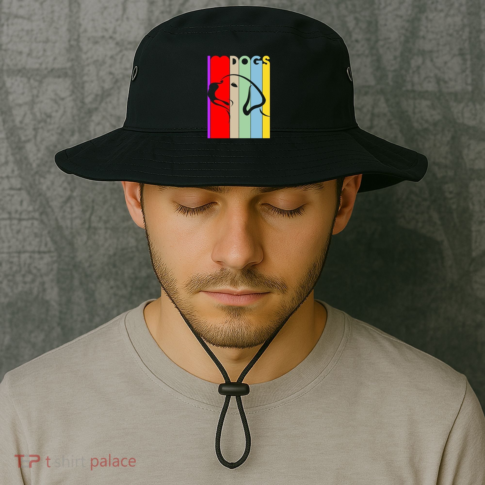I Love Dogs Cute Dog Lovers Bucket Hat