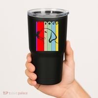 I Love Dogs Cute Dog Lovers Tumbler thumb 2