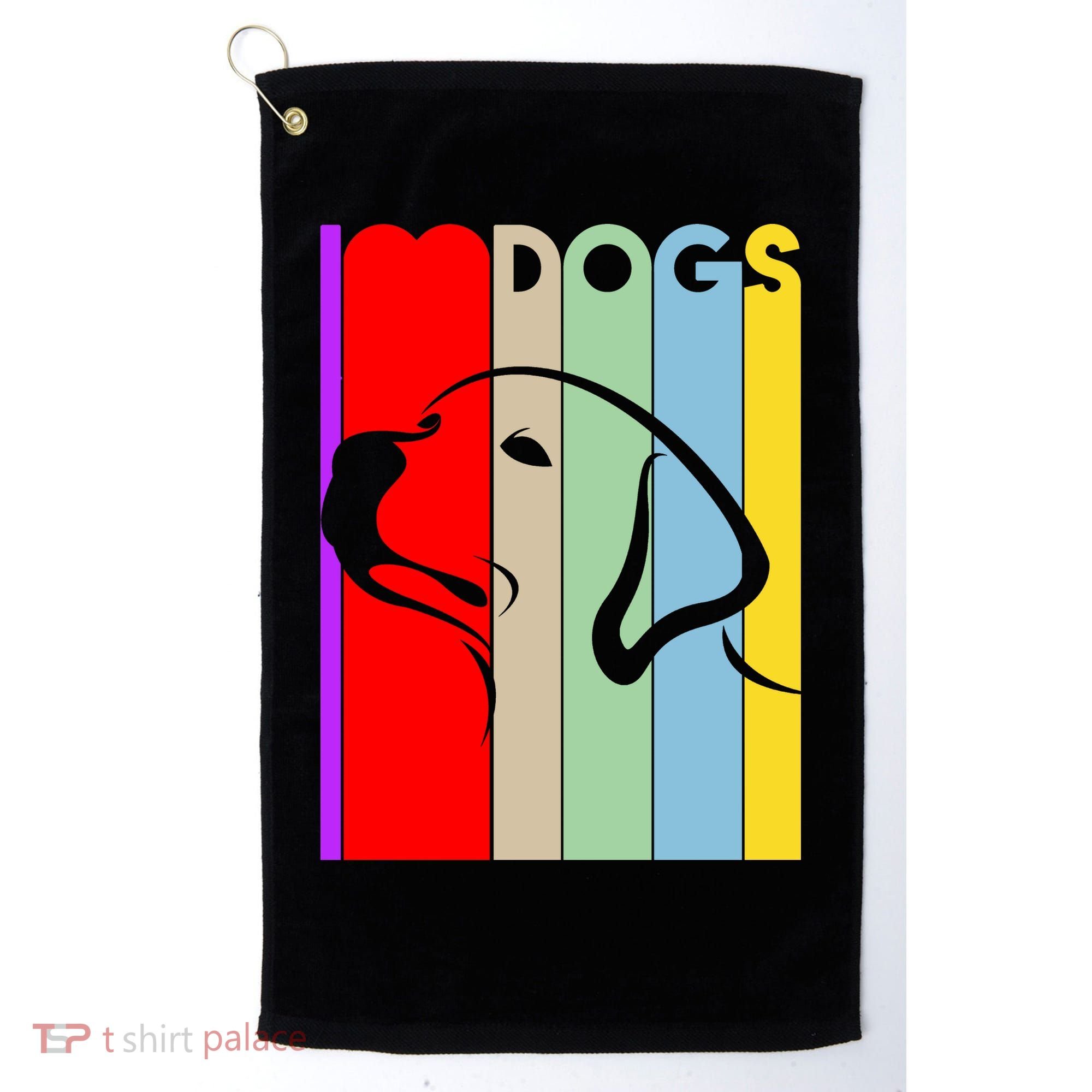 I Love Dogs Cute Dog Lovers Golf Towel