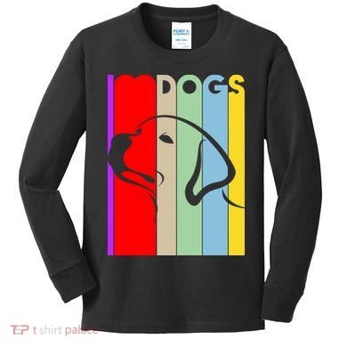 I Love Dogs Cute Dog Lovers Kids Long Sleeve Shirt