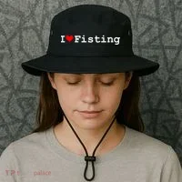 I Love Fisting Bucket Hat thumb 3