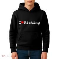 I Love Fisting Kids Hoodie thumb 4