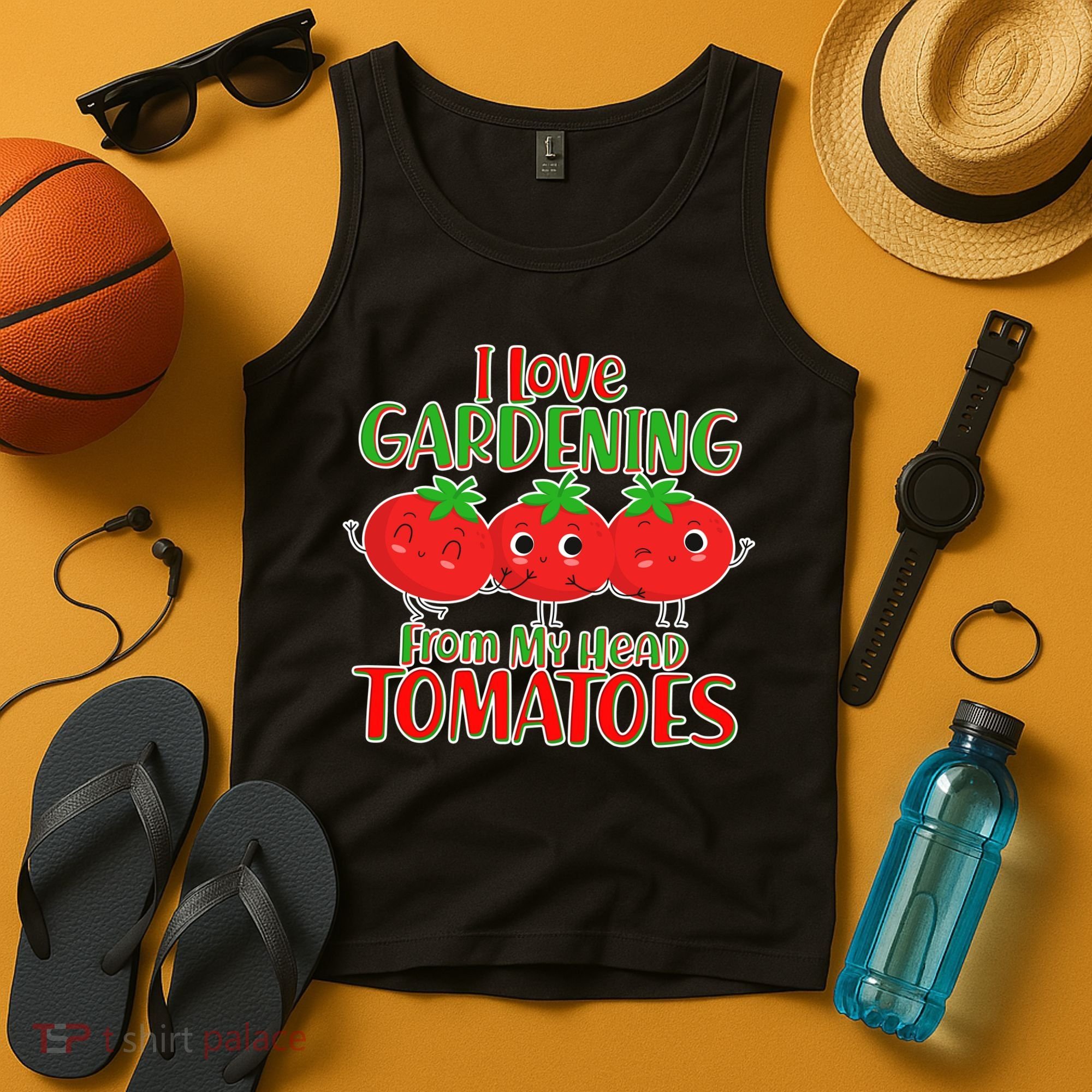 I Love Gardening From My Head Tomatoes Tank Top