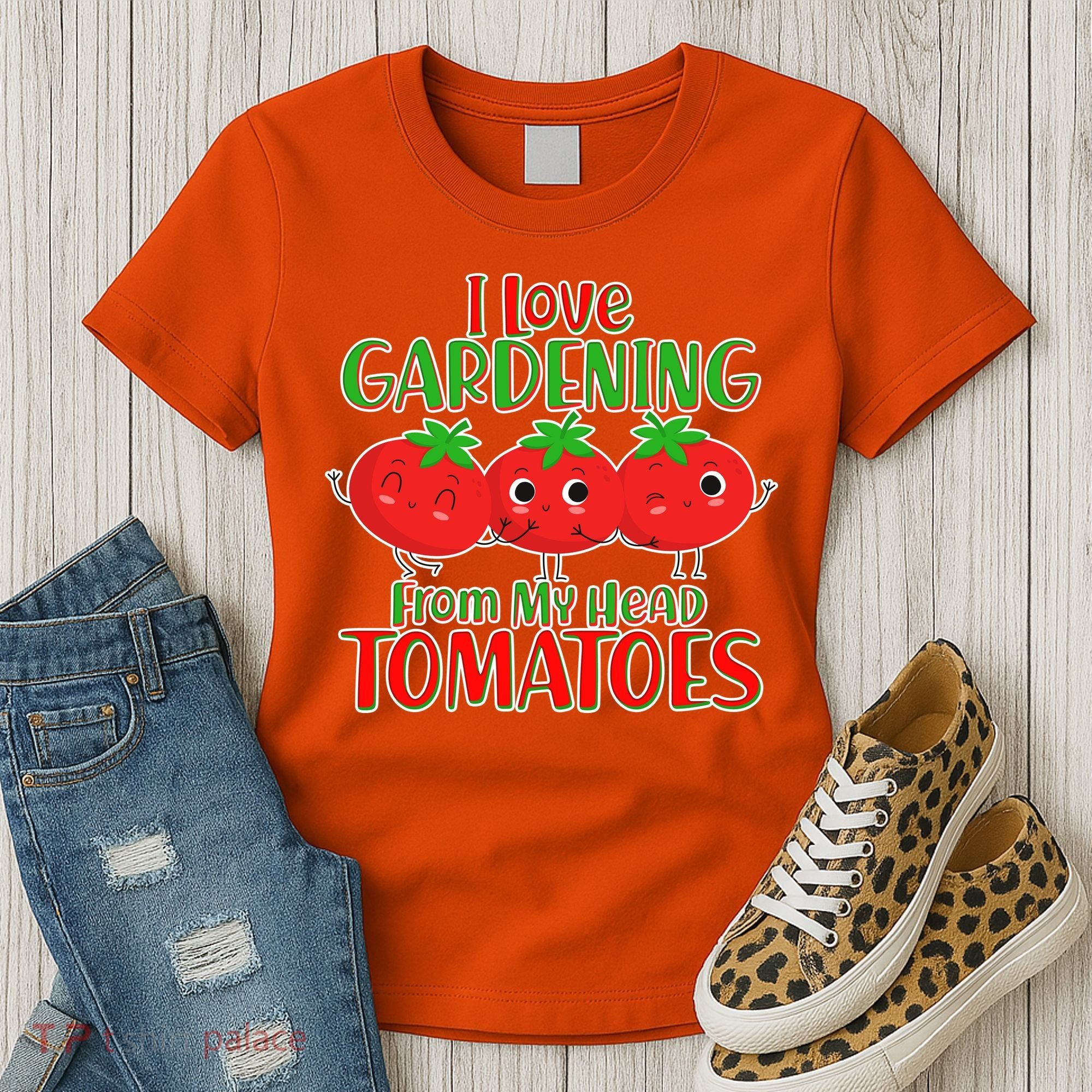 I Love Gardening From My Head Tomatoes Women's T-Shirt