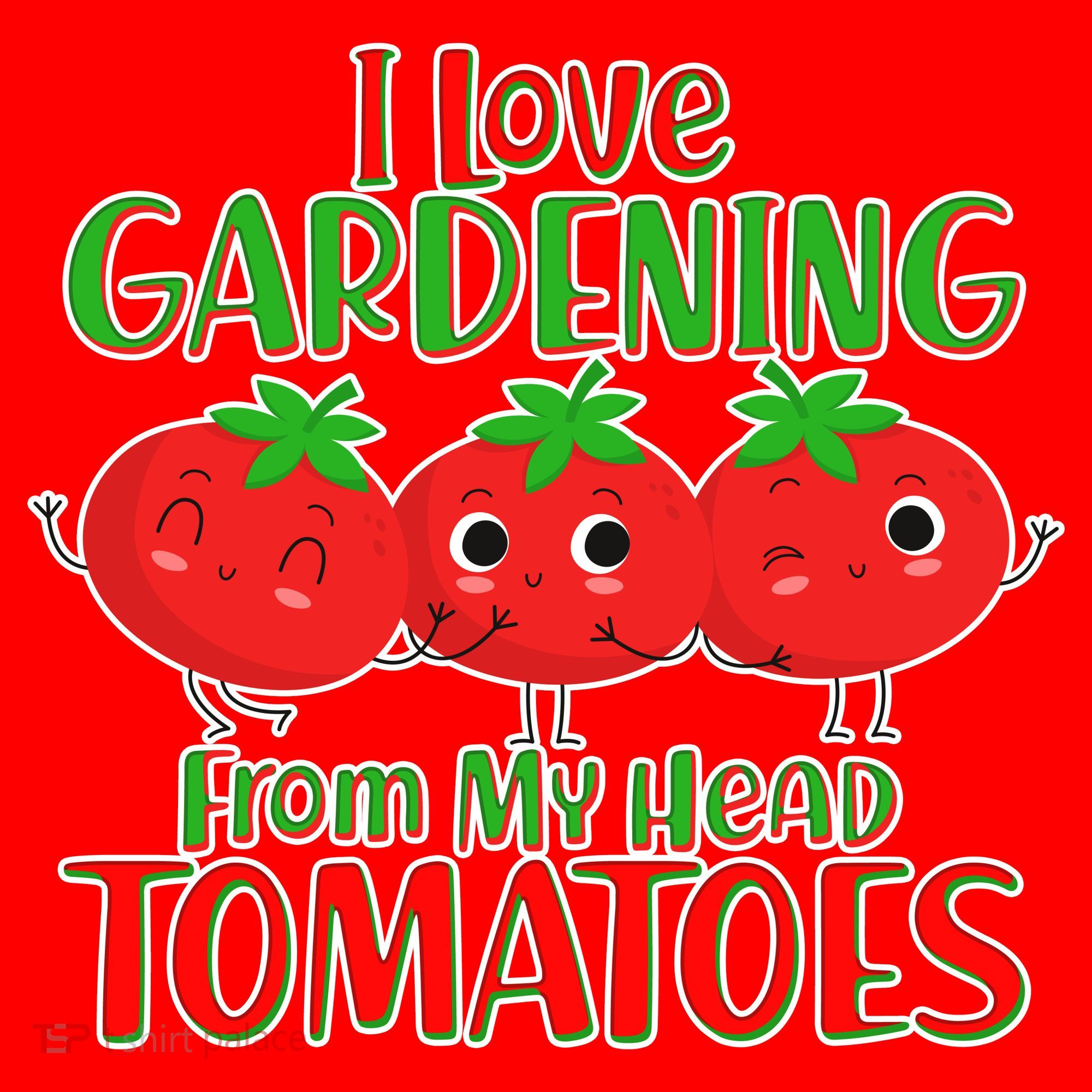 I Love Gardening From My Head Tomatoes Santa Hat