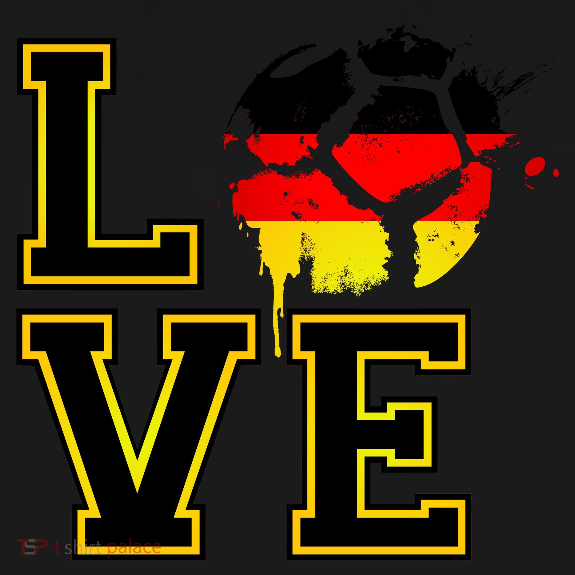 I Love Germany Futbol Soccer Hoodie