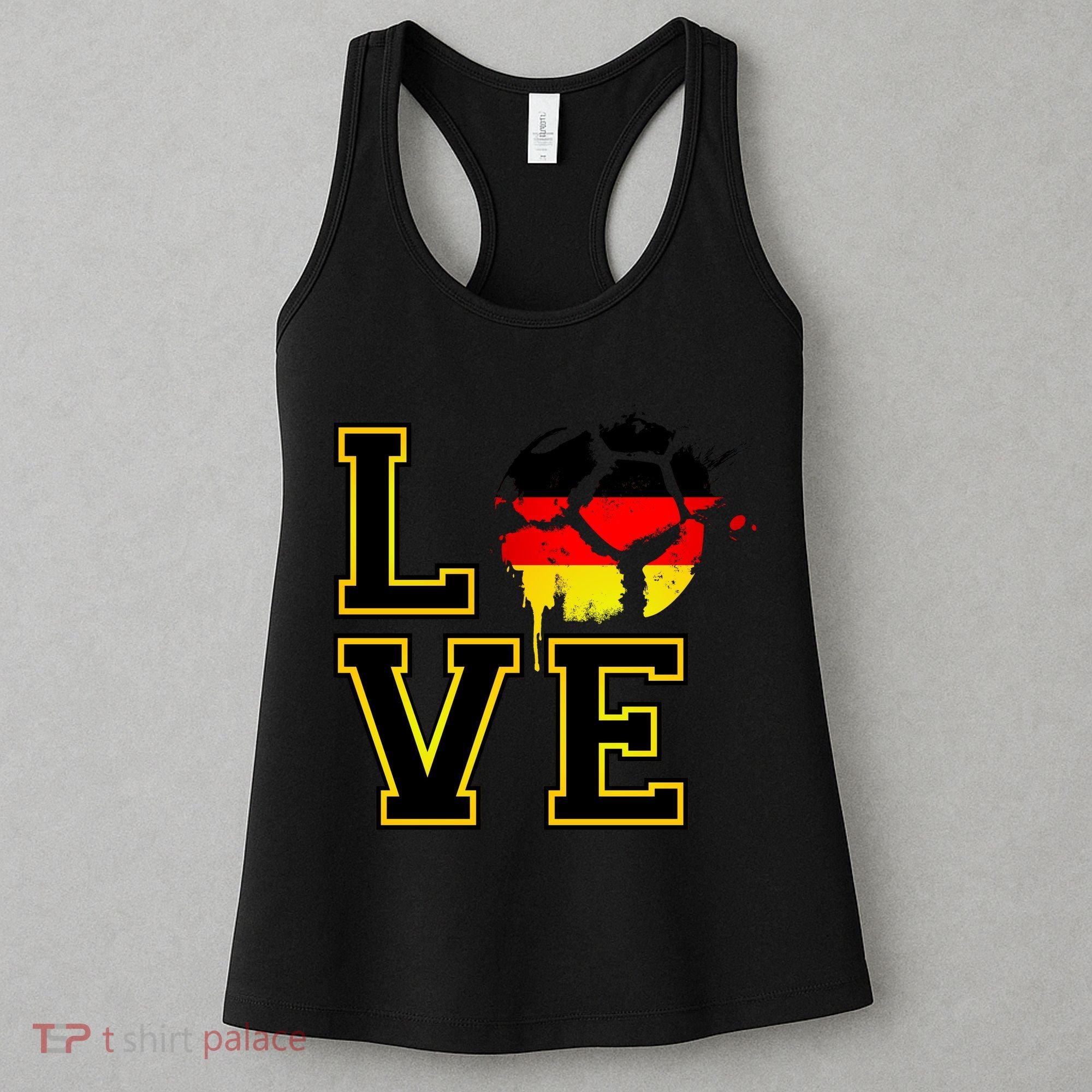 I Love Germany Futbol Soccer Women's Tank Top