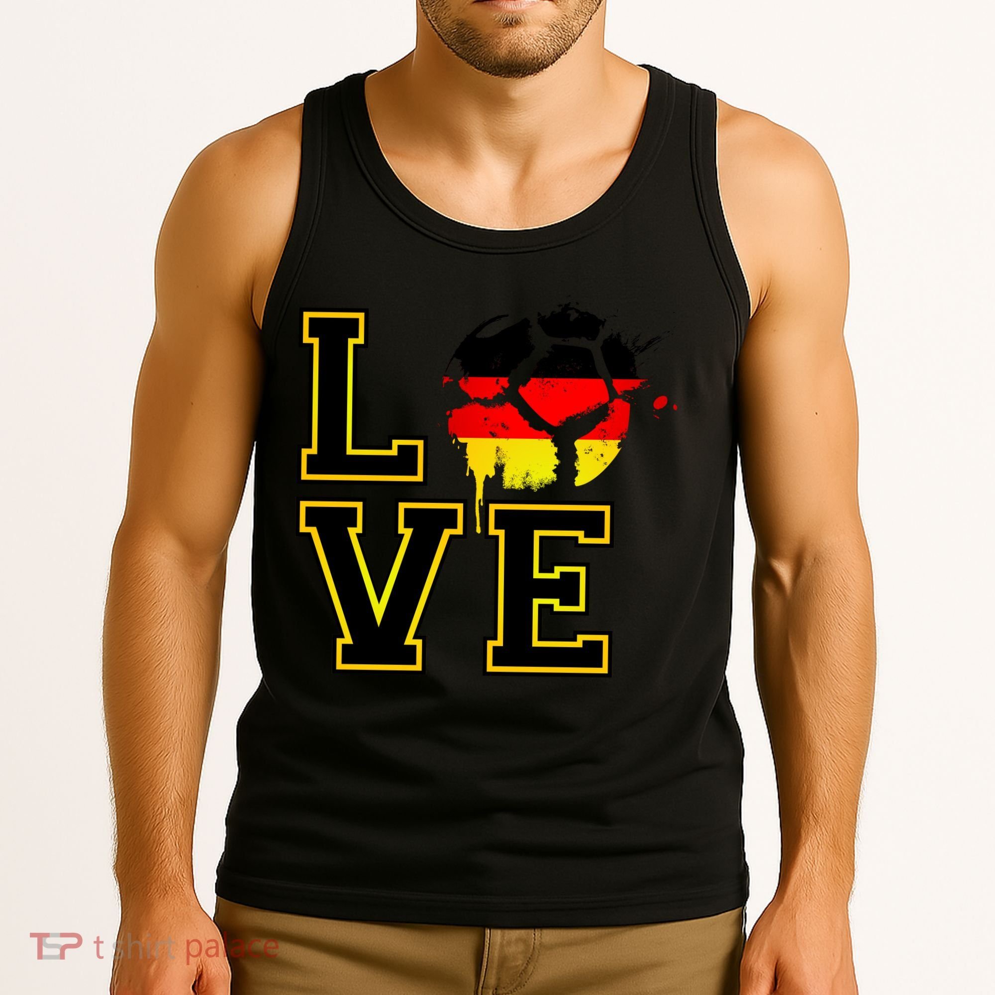 I Love Germany Futbol Soccer Tank Top