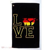I Love Germany Futbol Soccer Golf Towel thumb 0