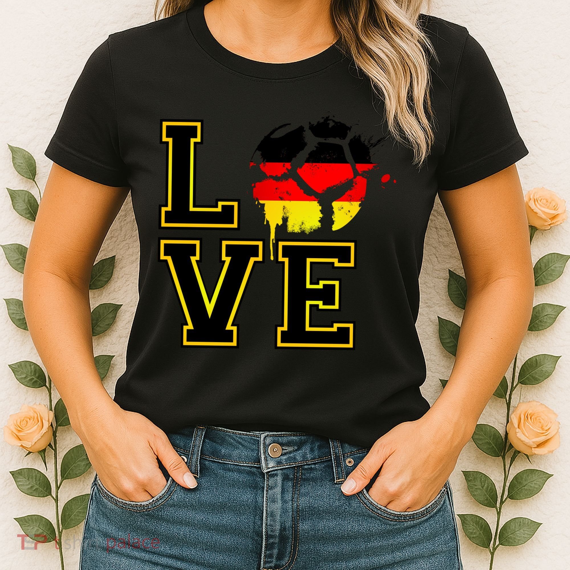 I Love Germany Futbol Soccer Women's T-Shirt