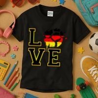 I Love Germany Futbol Soccer Kids T-Shirt thumb 3