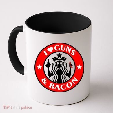 I Love Guns And Bacon Coffee Mug