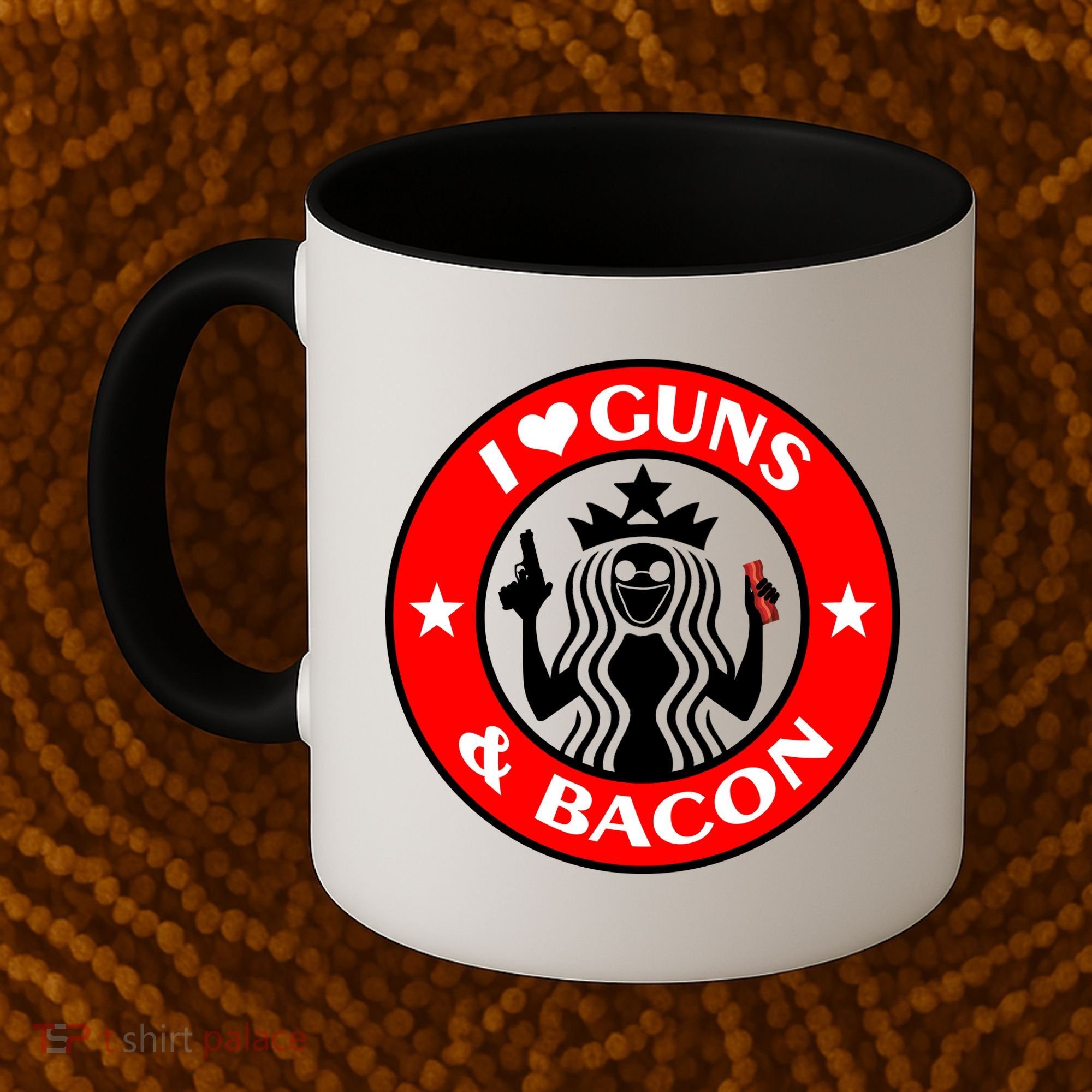 I Love Guns And Bacon Coffee Mug