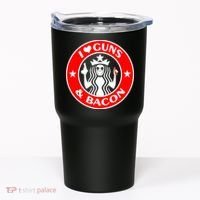 I Love Guns And Bacon Tumbler thumb 0