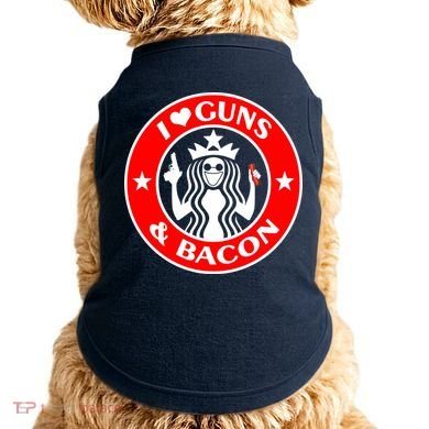 I Love Guns And Bacon Doggie Tank