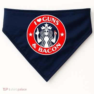 I Love Guns And Bacon USA-Made Doggie Bandana