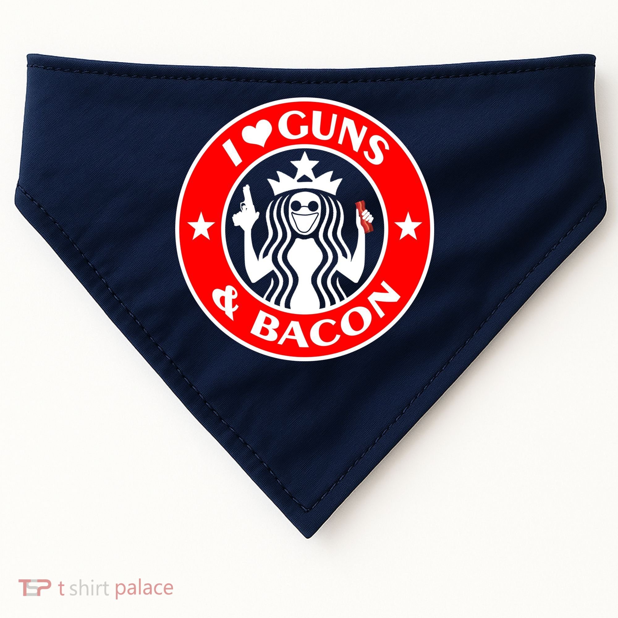 I Love Guns And Bacon USA-Made Doggie Bandana