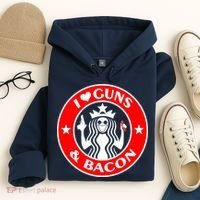 I Love Guns And Bacon Hoodie thumb 4