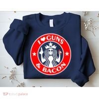 I Love Guns And Bacon Sweatshirt thumb 2