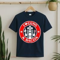 I Love Guns And Bacon T-Shirt thumb 2