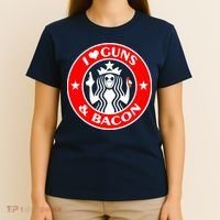 I Love Guns And Bacon T-Shirt thumb 4