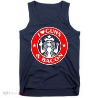 I Love Guns And Bacon Tank Top thumb 0