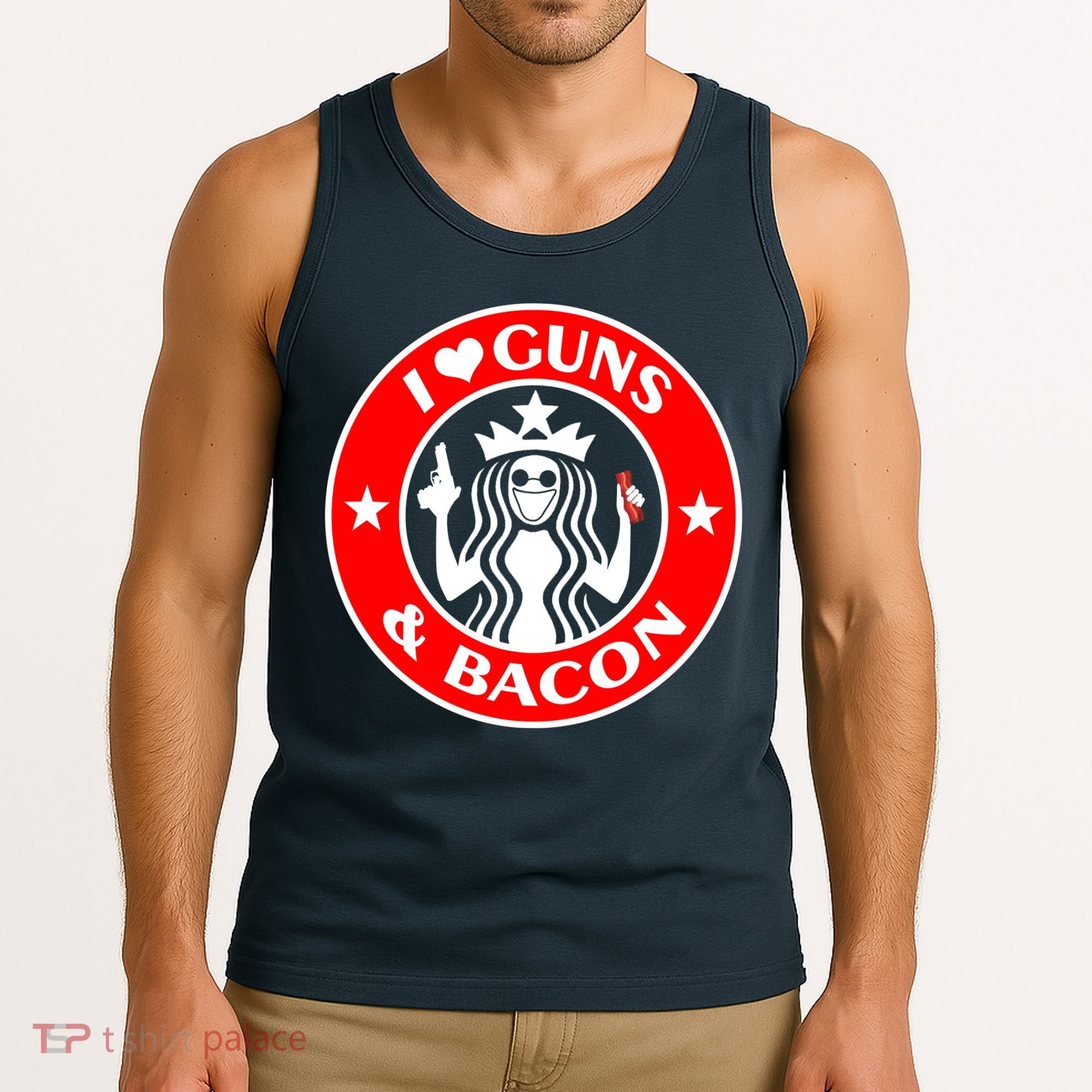 I Love Guns And Bacon Tank Top