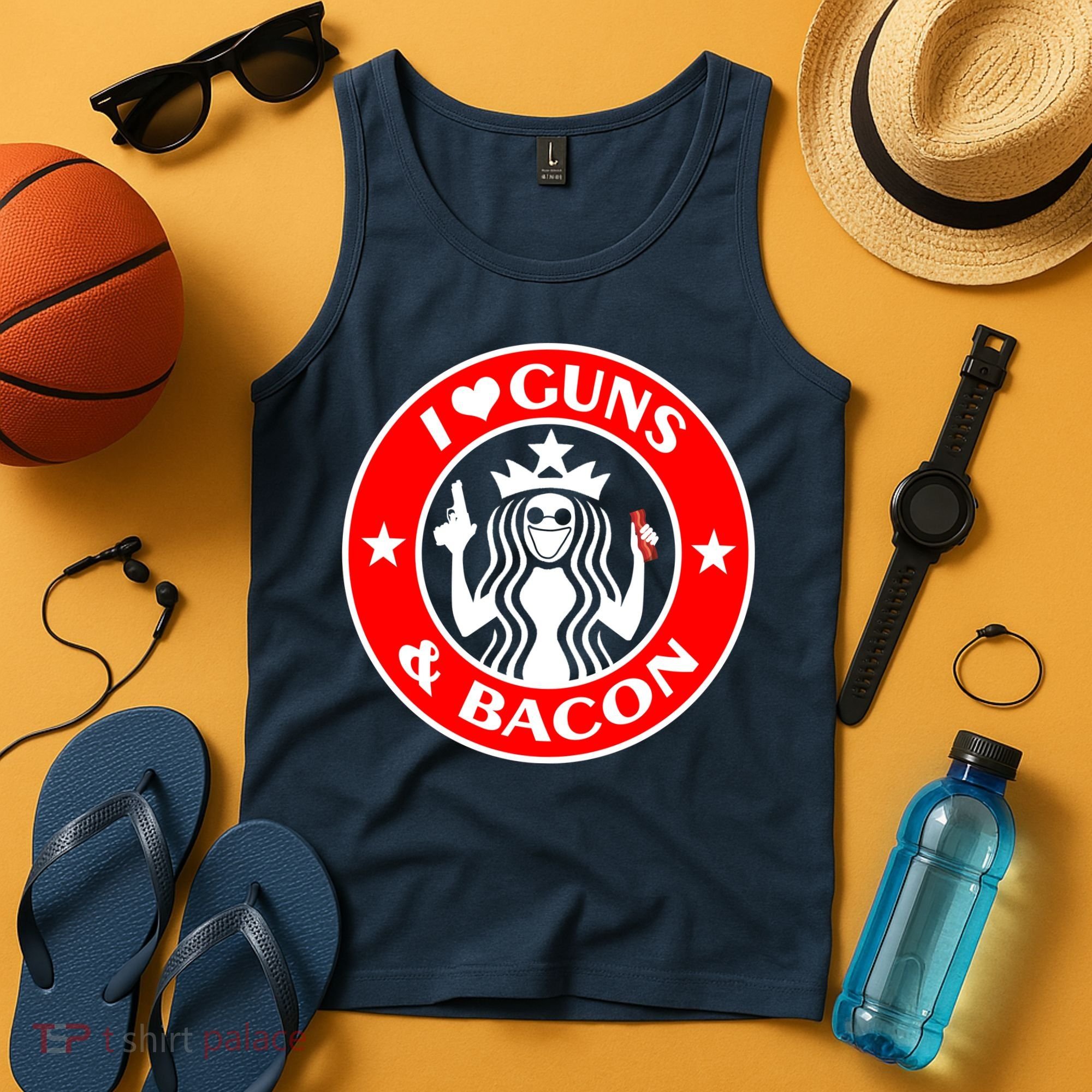 I Love Guns And Bacon Tank Top