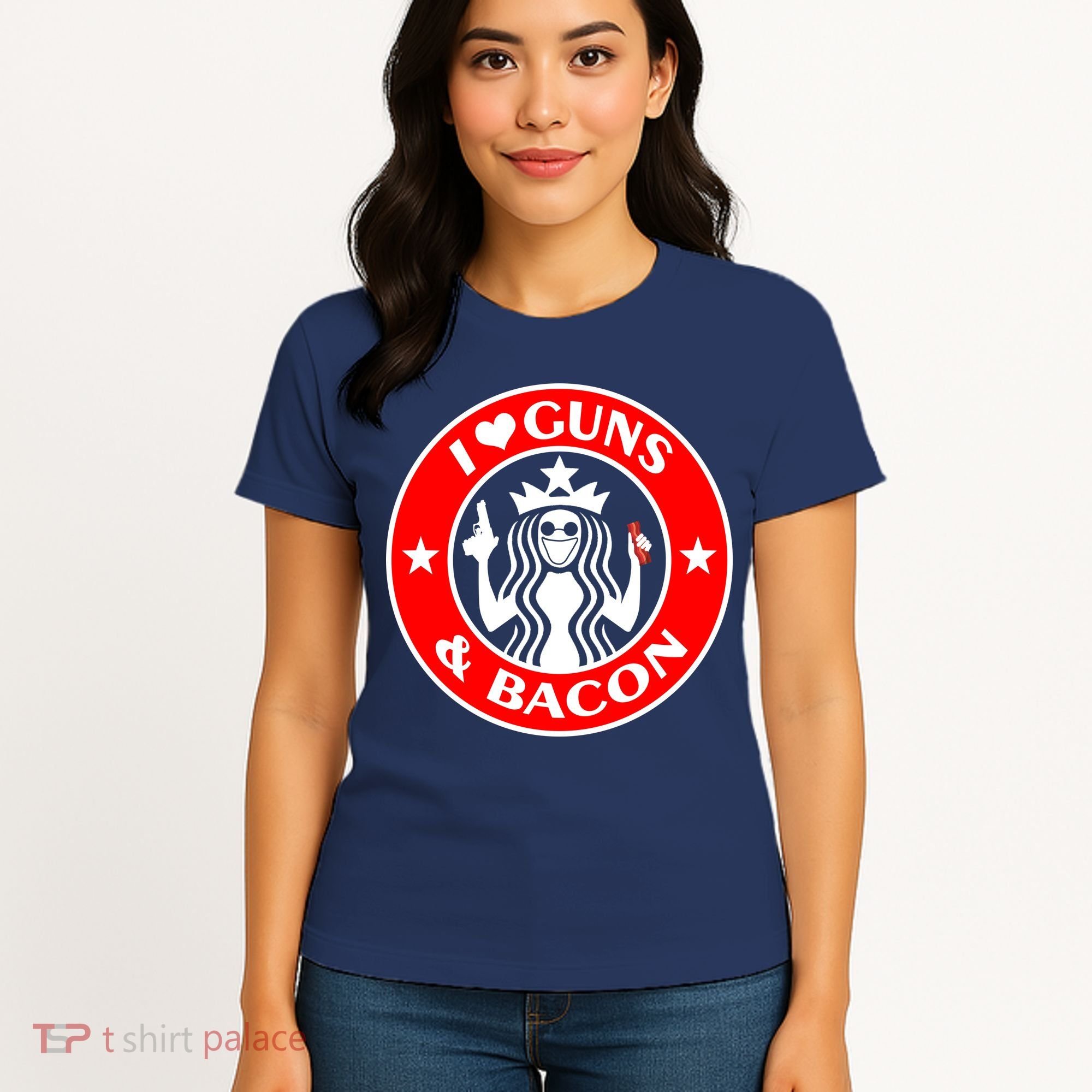 I Love Guns And Bacon Women's T-Shirt