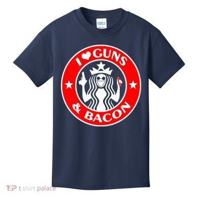 I Love Guns And Bacon Kids T-Shirt