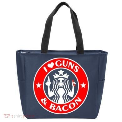 I Love Guns And Bacon Tote Bag