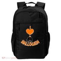I Love Heart Halloween Cute Black Cat Balloon Backpack thumb 0