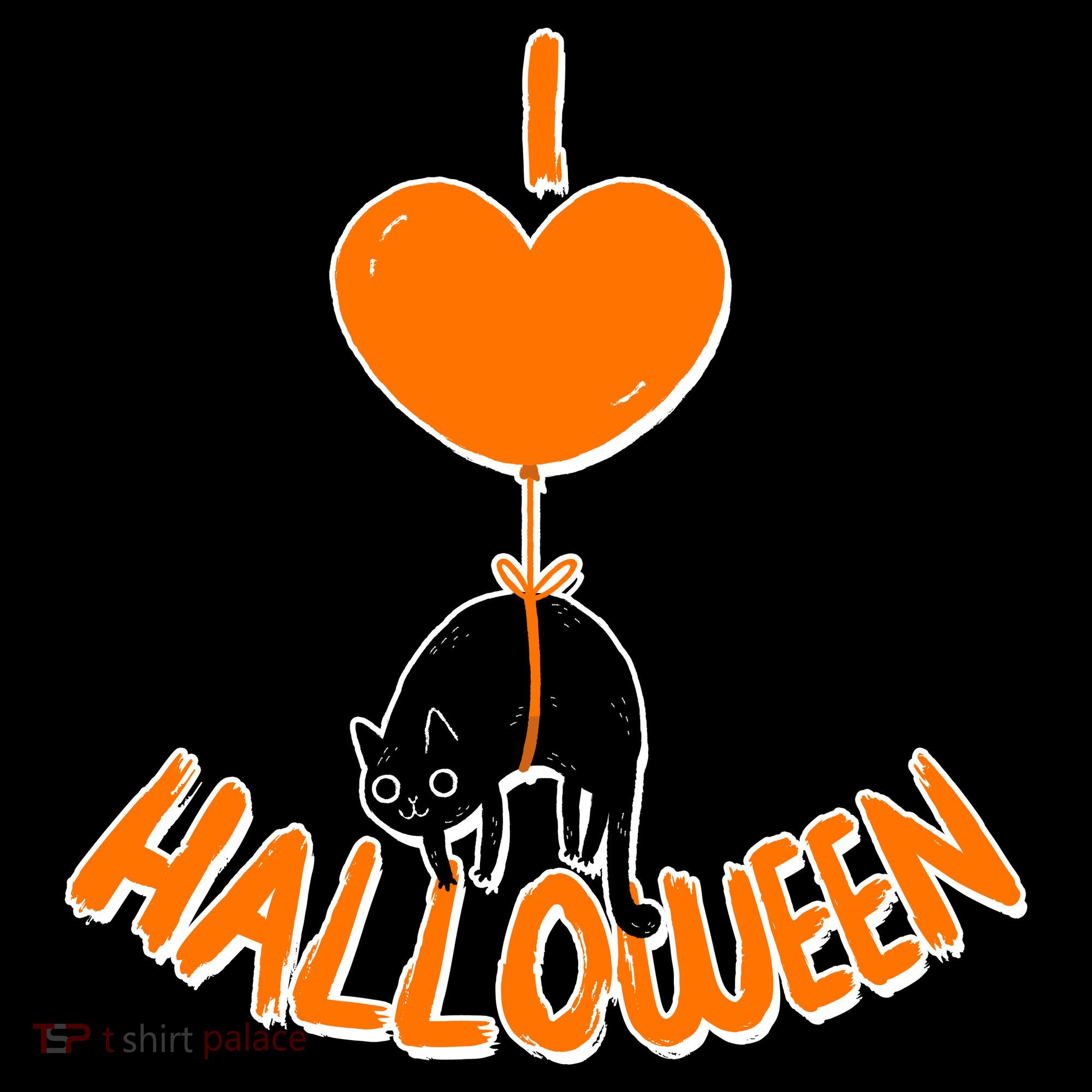 I Love Heart Halloween Cute Black Cat Balloon Coffee Mug