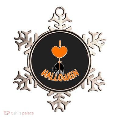 I Love Heart Halloween Cute Black Cat Balloon Ornament