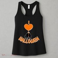 I Love Heart Halloween Cute Black Cat Balloon Women's Tank Top thumb 3