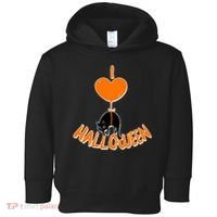 I Love Heart Halloween Cute Black Cat Balloon Toddler Hoodie thumb 0