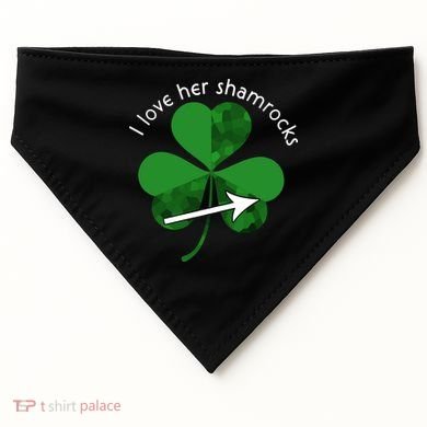 I Love Her Shamrocks USA-Made Doggie Bandana