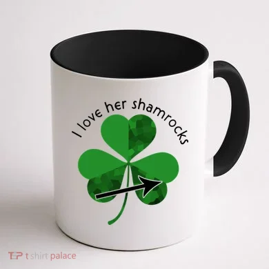 I Love Her Shamrocks Coffee Mug back
