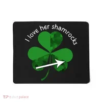 I Love Her Shamrocks Mousepad thumb 0