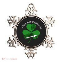 I Love Her Shamrocks Ornament thumb 0