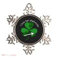 I Love Her Shamrocks Ornament thumb 0